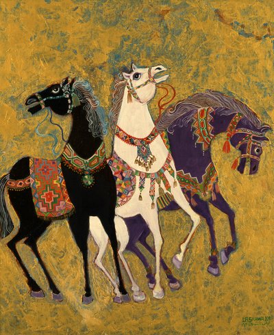 3 Pferde von Laila Shawa